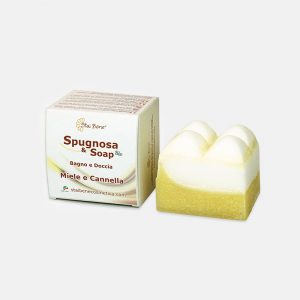 Spugna con Sapone Bio - Miele e Cannella